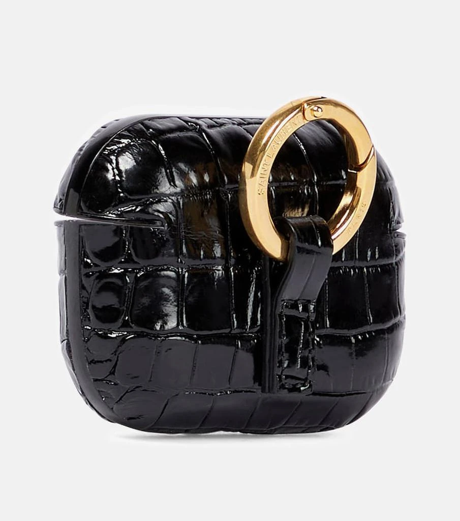 商品Yves Saint Laurent|Croc-effect leather AirPods Pro case,价格¥2218,第3张图片详细描述