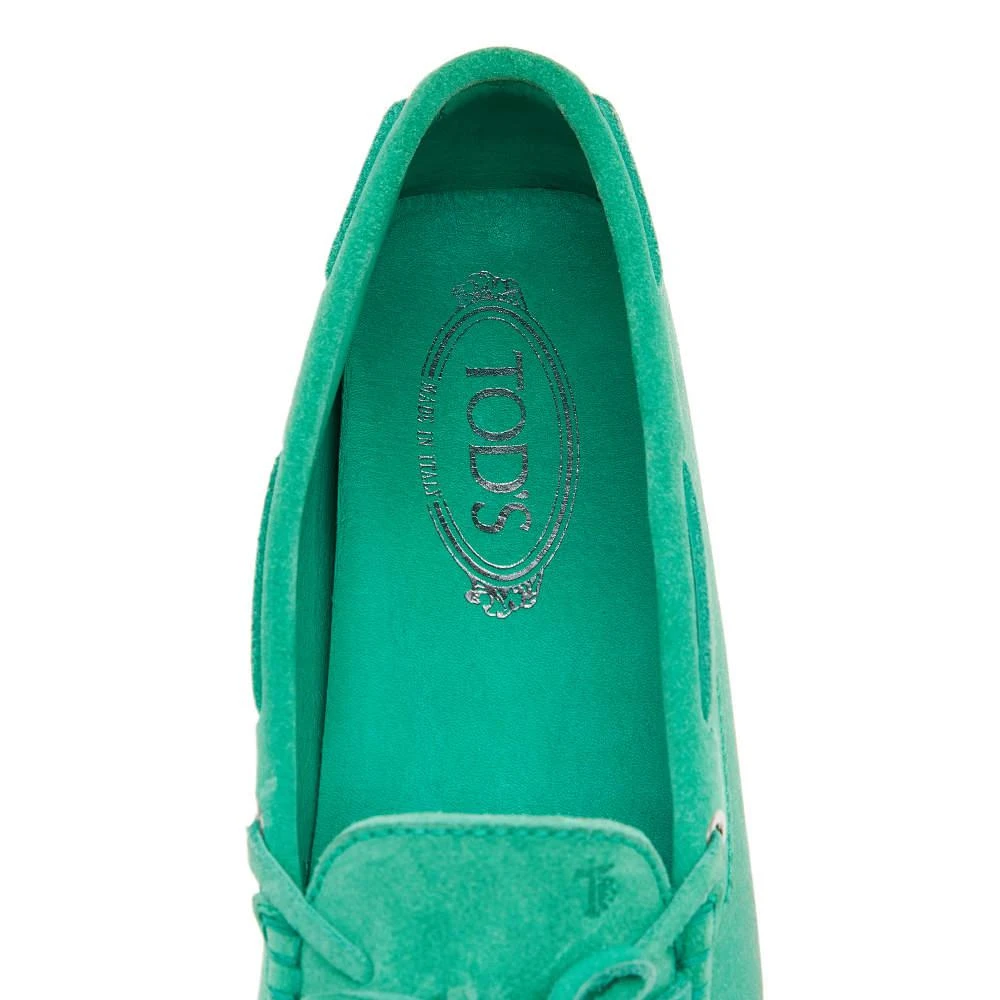 Tod's Green Suede Bow Slip On Loafers Size 38 商品