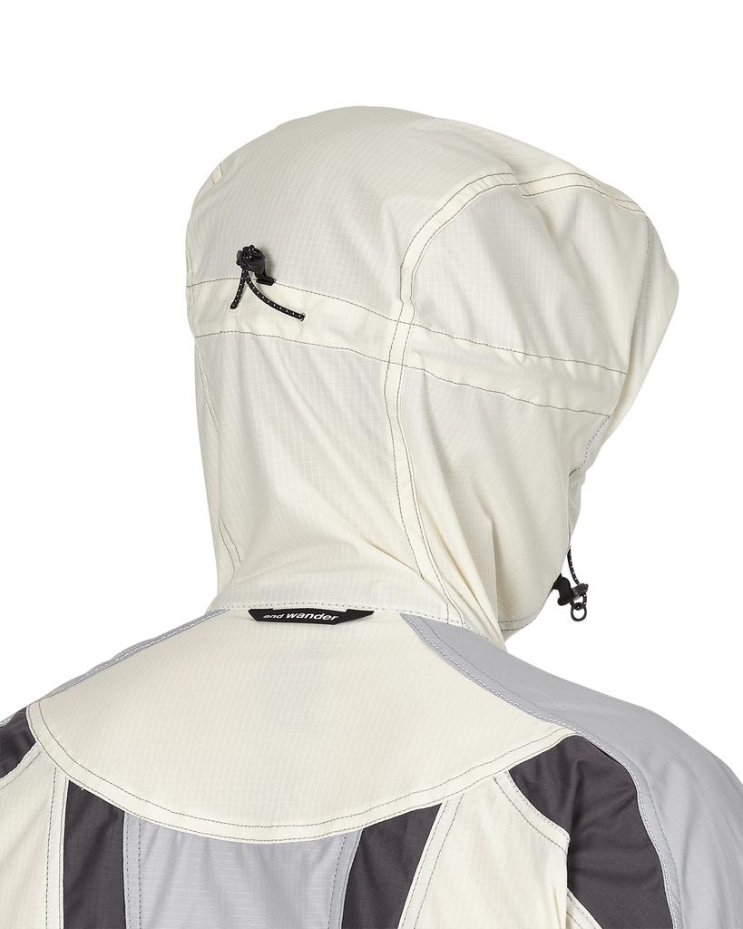 Slam Jam Raschel Rip Shell Hooded Jacket White商品第6张图片规格展示