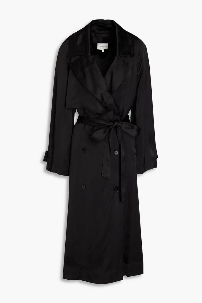 商品Loulou Studio|Belted satin trench coat,价格¥2497,第1张图片