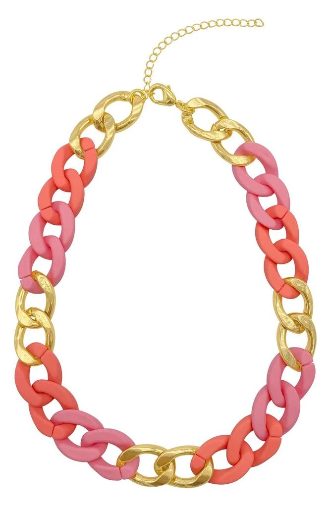 商品ADORNIA|Pink Curb Chain Necklace,价格¥156,第1张图片