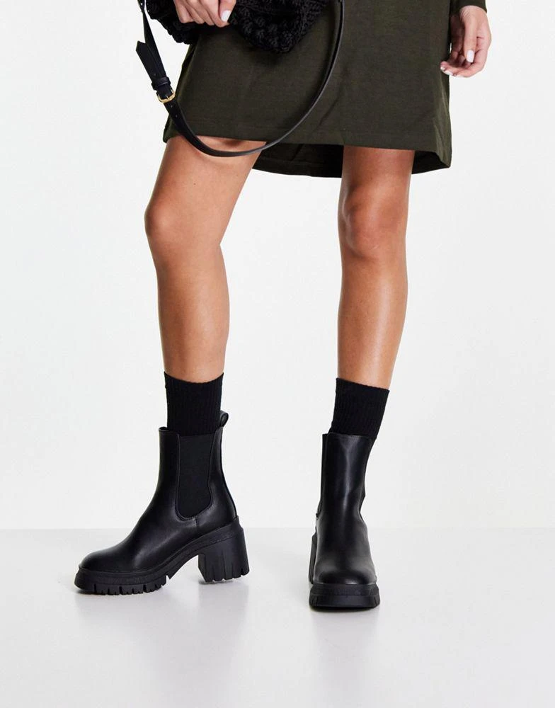 商品ASOS|ASOS DESIGN Rio mid-heeled chelsea boots in black,价格¥266,第2张图片详细描述