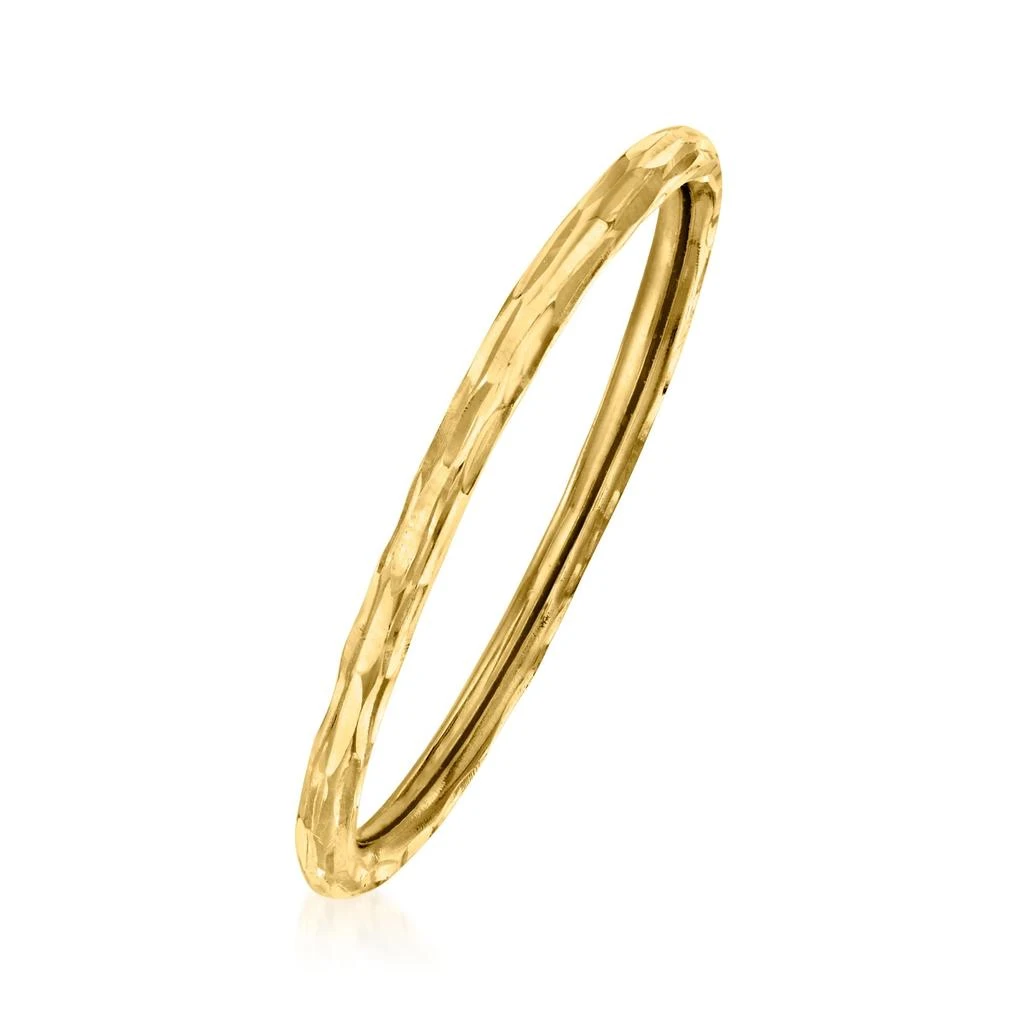 商品RS Pure|by Ross-Simons Italian 14kt Yellow Gold Grooved Ring,价格¥796,第3张图片详细描述