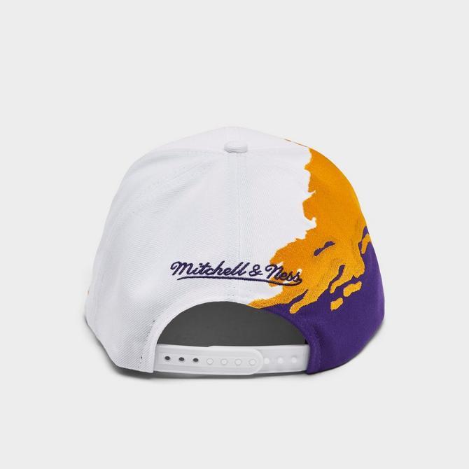 商品Mitchell and Ness|Mitchell & Ness Los Angeles Lakers NBA Paintbrush Snapback Hat,价格¥183,第5张图片详细描述