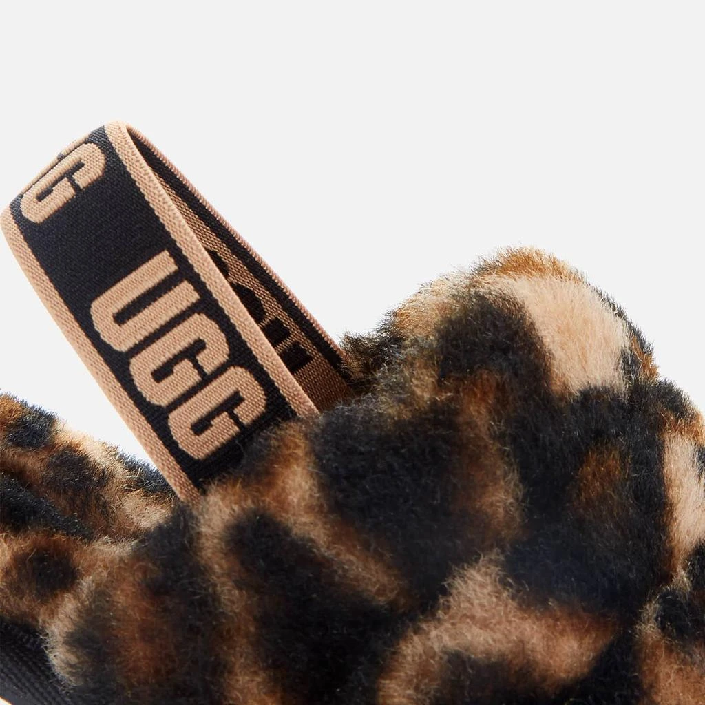 商品UGG|UGG Toddlers' Fluff Yeah Slide Panther Print Slippers - Butterscotch,价格¥218,第4张图片详细描述