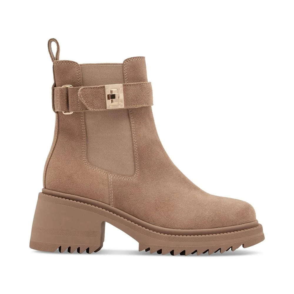 商品Steve Madden|Women's Gates Buckle-Detailed Lug-Sole Booties,价格¥193,第2张图片详细描述