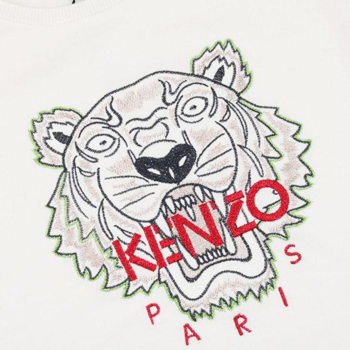 Ivory Tiger Logo Cotton T Shirt商品第2张图片规格展示