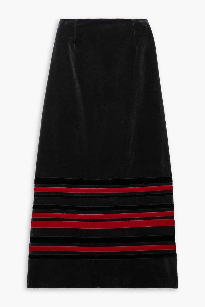 商品Molly Goddard|Serena striped cotton-velvet midi skirt,价格¥2748,第1张图片