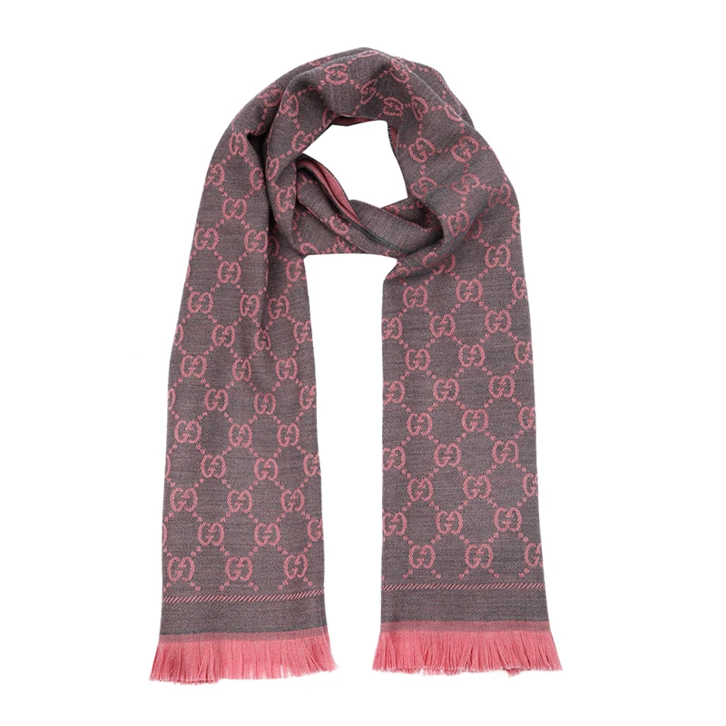商品Gucci|GUCCI 拼色女士围巾 133483-3G200-1272,价格¥2579,第1张图片