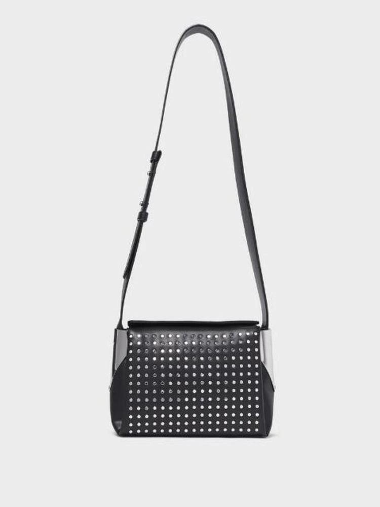 商品DKNY|Studded Leather Shoulder Bag,价格¥1510,第1张图片