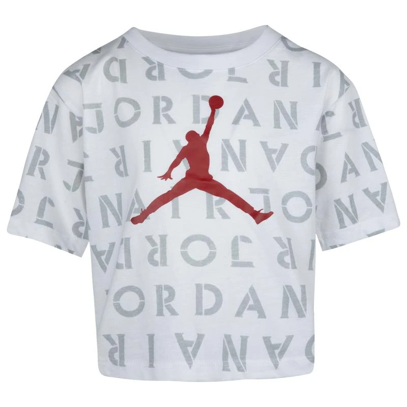 商品Jordan|Jordan AJ5 Toro All Over Print T-Shirt - Girls' Preschool,价格¥119,第1张图片