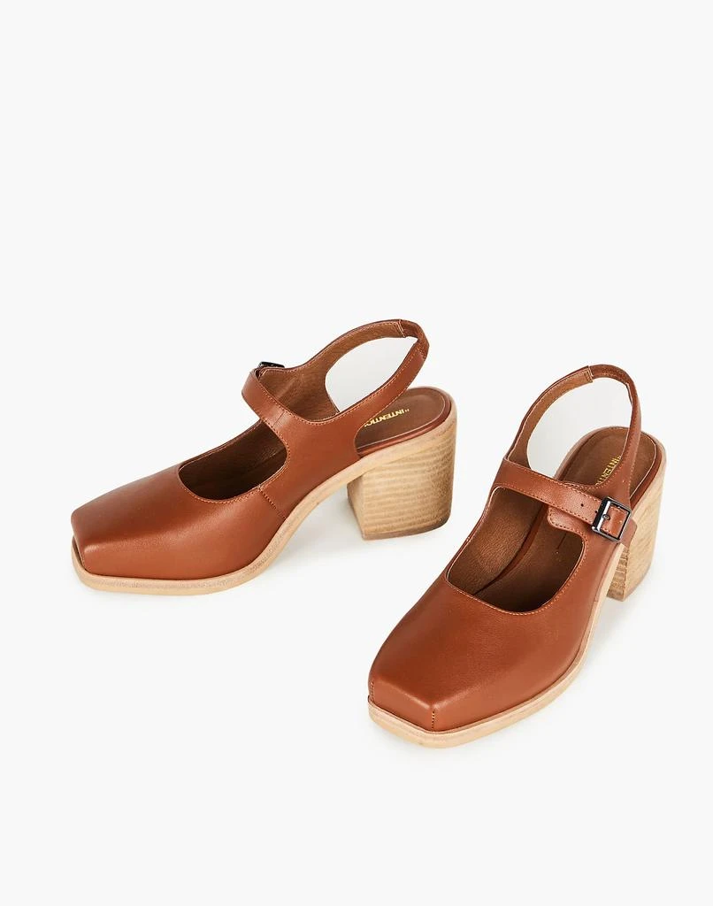 商品Madewell|Intentionally Blank Leather Office Mary Jane Slingbacks in Cognac,价格¥1583,第1张图片