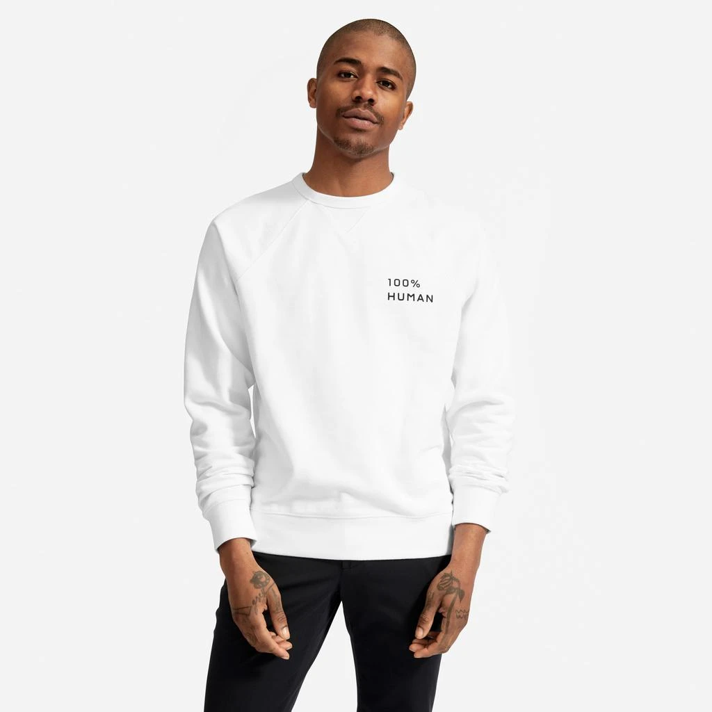 商品Everlane|The 100% Human Unisex French Terry Sweatshirt in Small Print,价格¥369,第1张图片