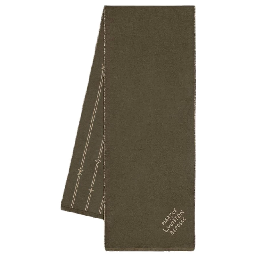 商品[国内直发] Louis Vuitton|品牌标识 绵羊毛 绒线围巾 男款 绿色,价格¥4000,第7张图片详细描述