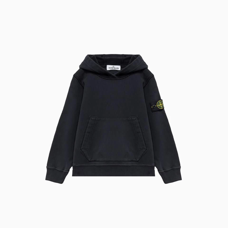 商品Stone Island Junior|Hooded Sweatshirt In Cotton,价格¥1176,第1张图片