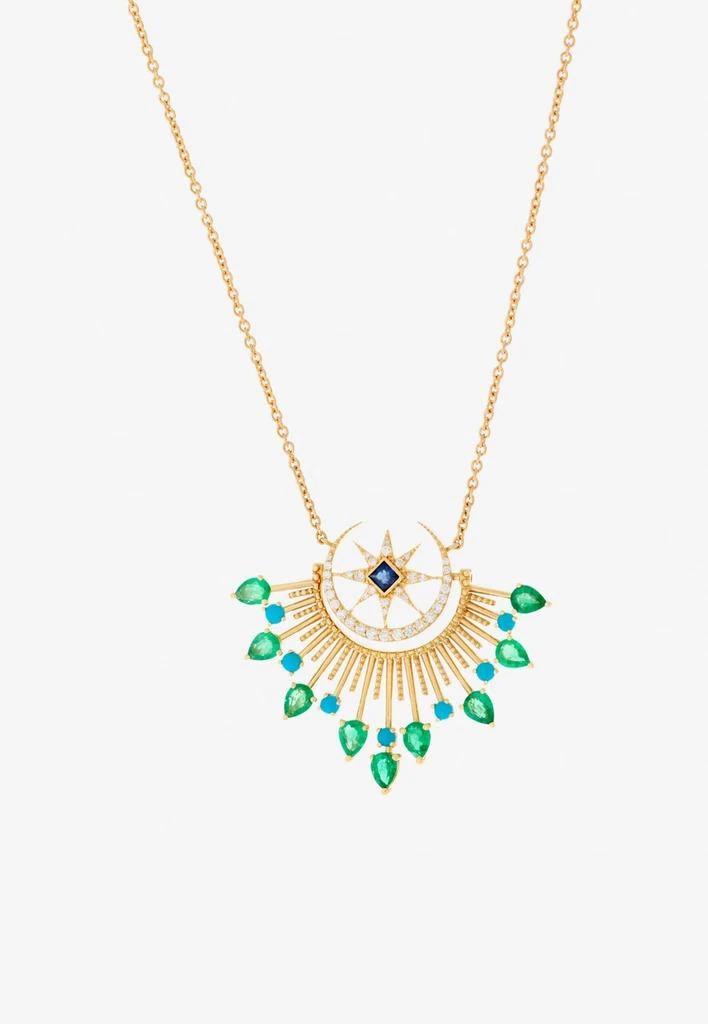 商品Falamank|Written In The Stars Collection The Cosmic Love Diamond Necklace in 18-karat Yellow Gold,价格¥31936,第1张图片