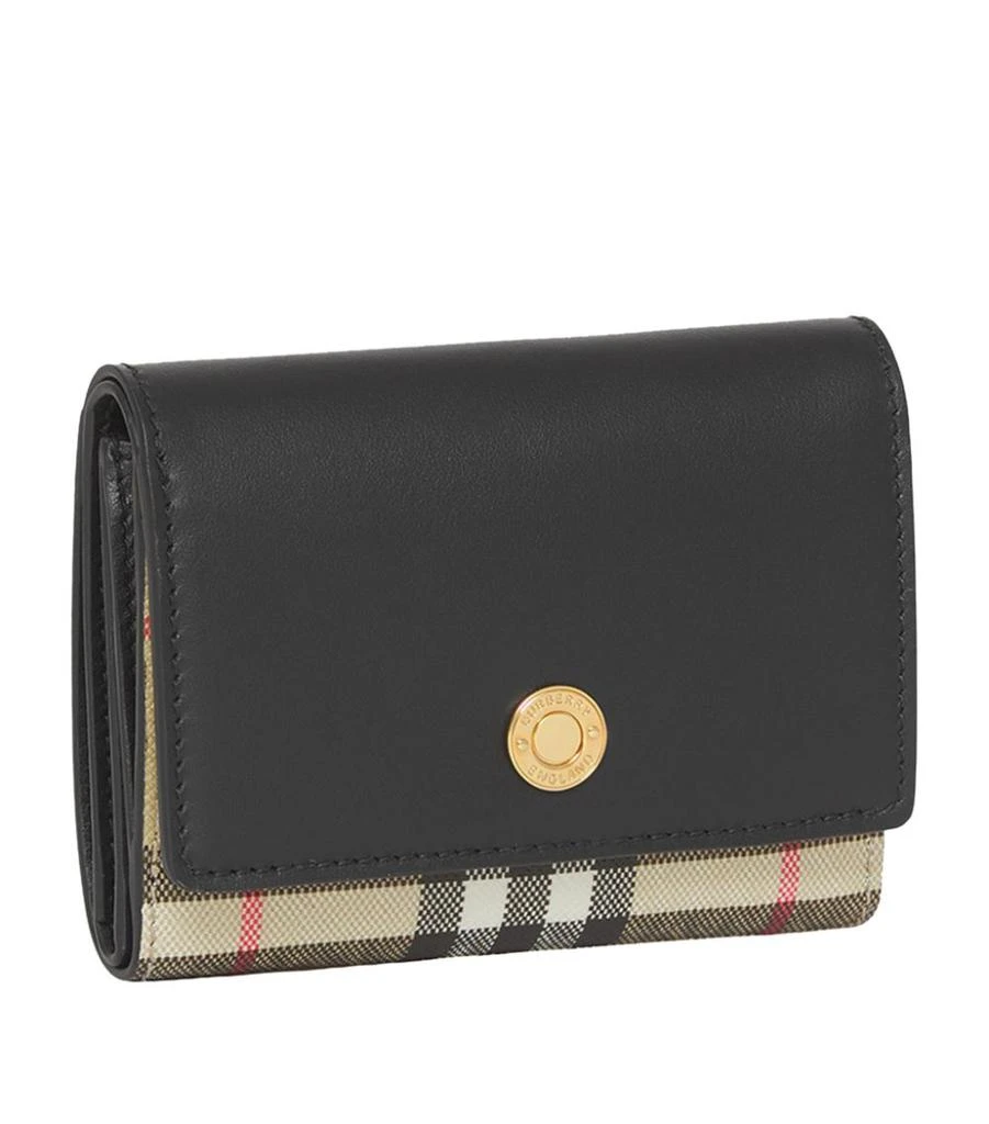 商品Burberry|Leather Vintage Check Wallet,价格¥3534,第3张图片详细描述