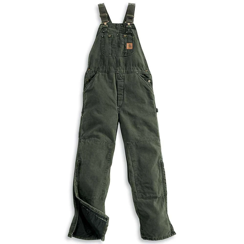 商品Carhartt|男士 Quilt Lined Sandstone 背带裤,价格¥612,第2张图片详细描述