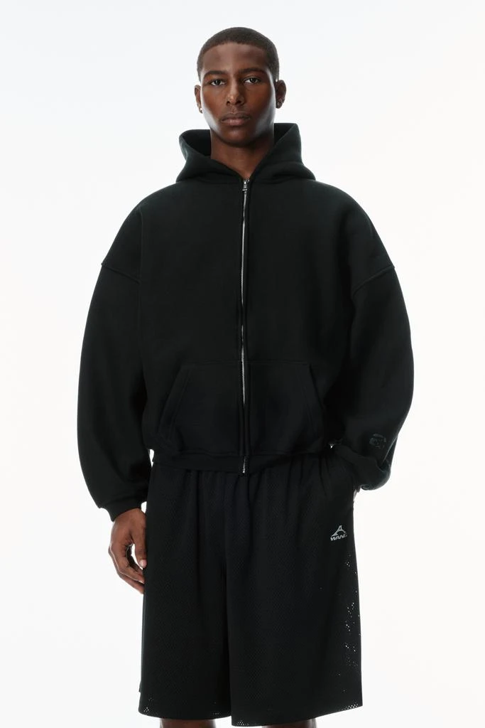 商品Alexander Wang|STAR ZIP UP HOODIE IN DENSE FLEECE,价格¥3743,第1张图片