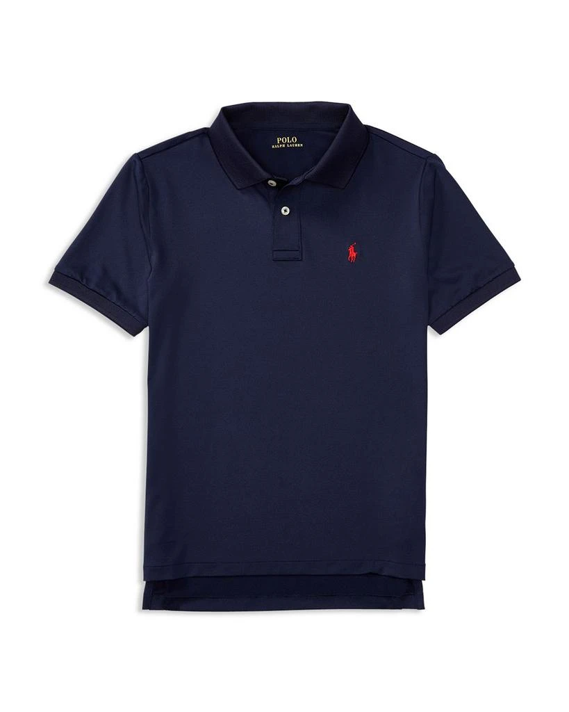 商品Ralph Lauren|Boys' Stretch Lisle Solid Polo Shirt - Little Kid, Big Kid,价格¥371,第1张图片详细描述