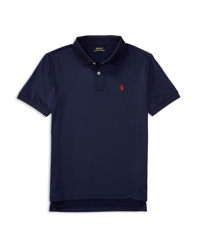 商品Ralph Lauren|Boys' Stretch Lisle Solid Polo Shirt - Little Kid, Big Kid,价格¥364,第3张图片详细描述