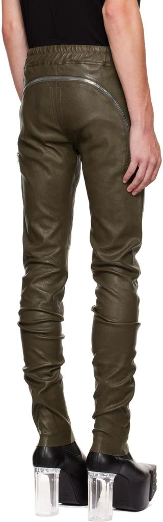 商品Rick Owens|Khaki Gary Leather Pants,价格¥10314,第3张图片详细描述