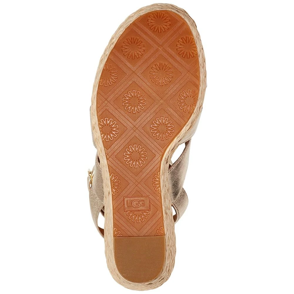 商品UGG|Women's Careena Ankle-Strap Espadrille Platform Wedge Sandals,价格¥194,第5张图片详细描述