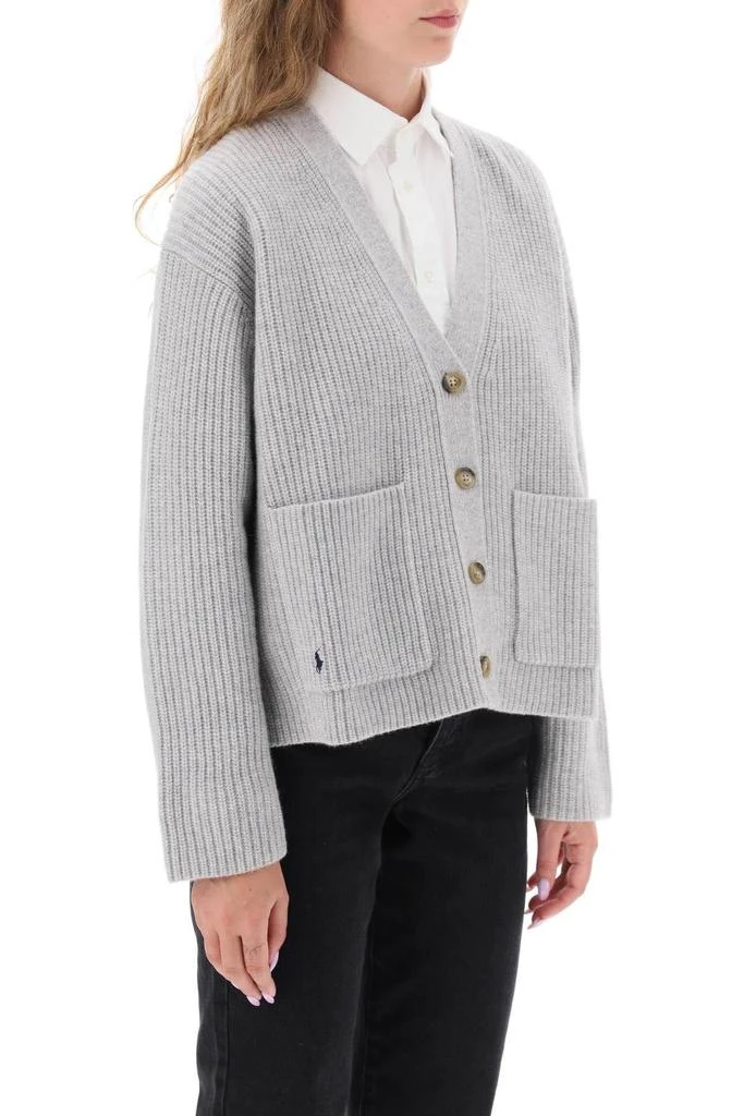 商品Ralph Lauren|CARDIGAN IN RIBBED CASHMERE AND WOOL BLEND,价格¥1444,第3张图片详细描述