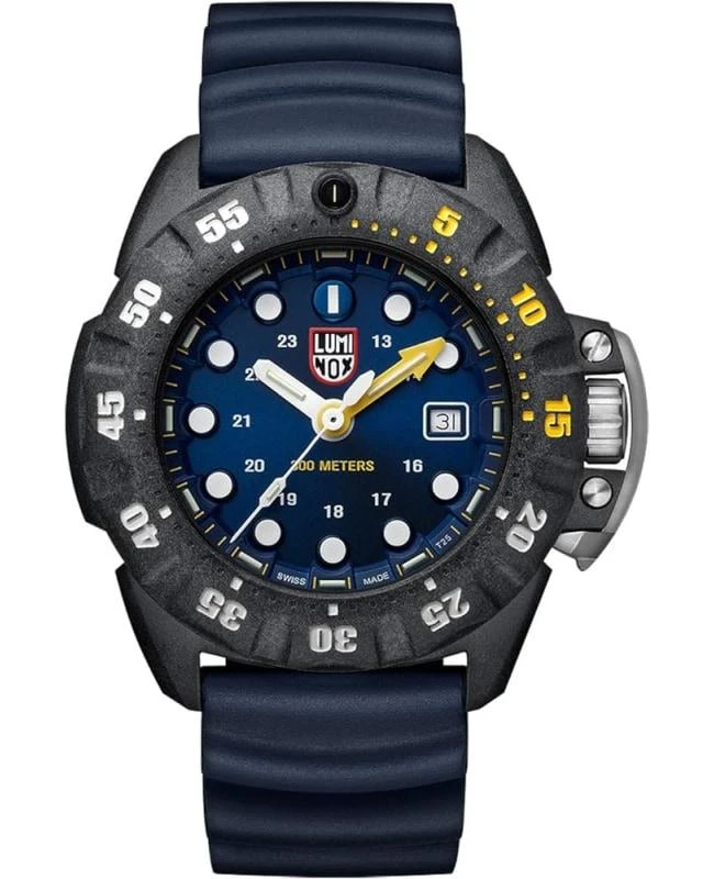 商品Luminox|Luminox Scott Cassell Deep Dive Blue Dial Rubber Strap Men's Watch XS.1553,价格¥1991,第1张图片