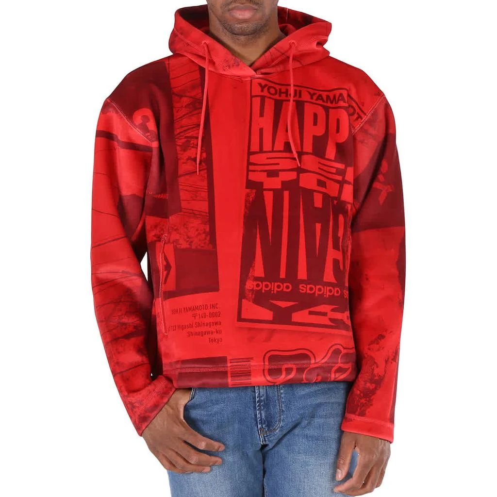 商品Adidas|Y-3 Velvet Spacer Zine Allover Print Hoodie In Collegiate Red,价格¥1476,第1张图片