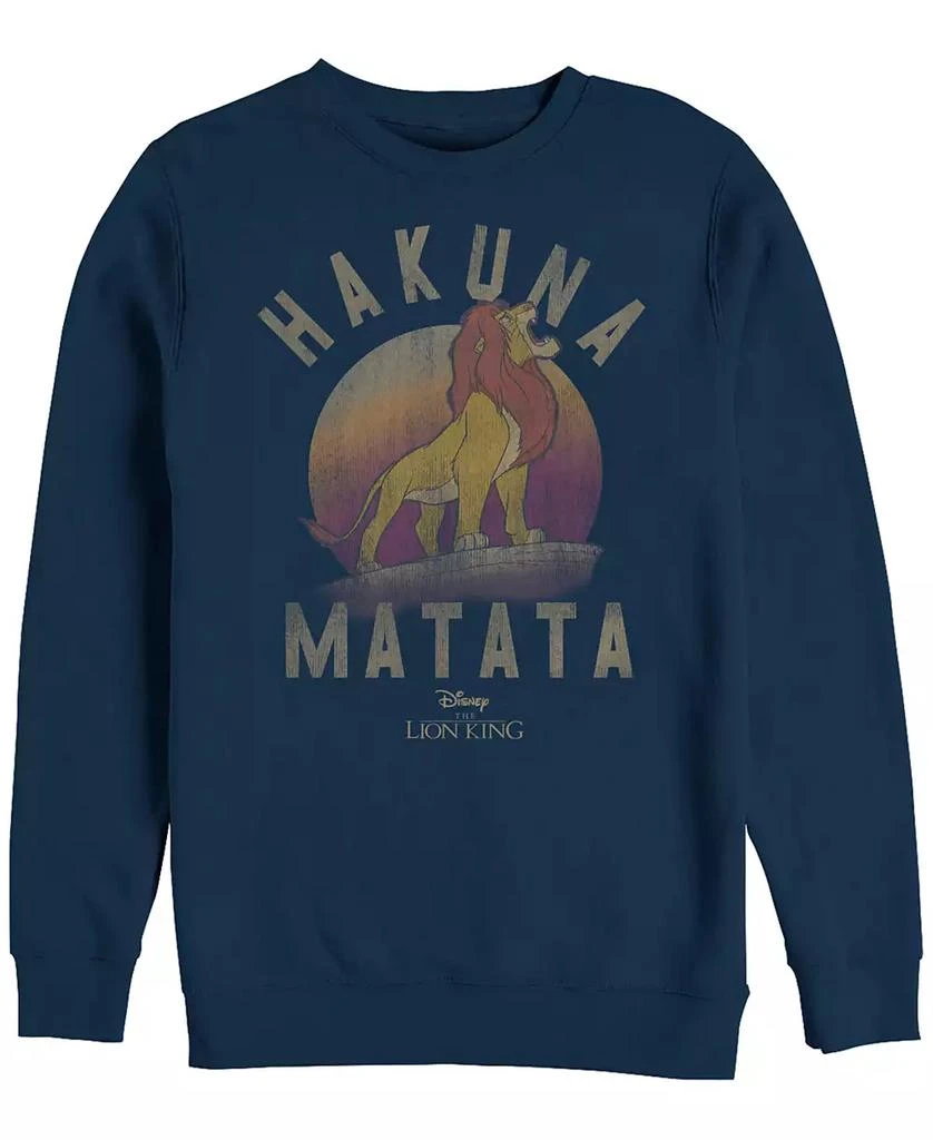 商品Disney|Disney Men's Lion King Simba Hakuna Matata, Crewneck Fleece,价格¥333,第1张图片