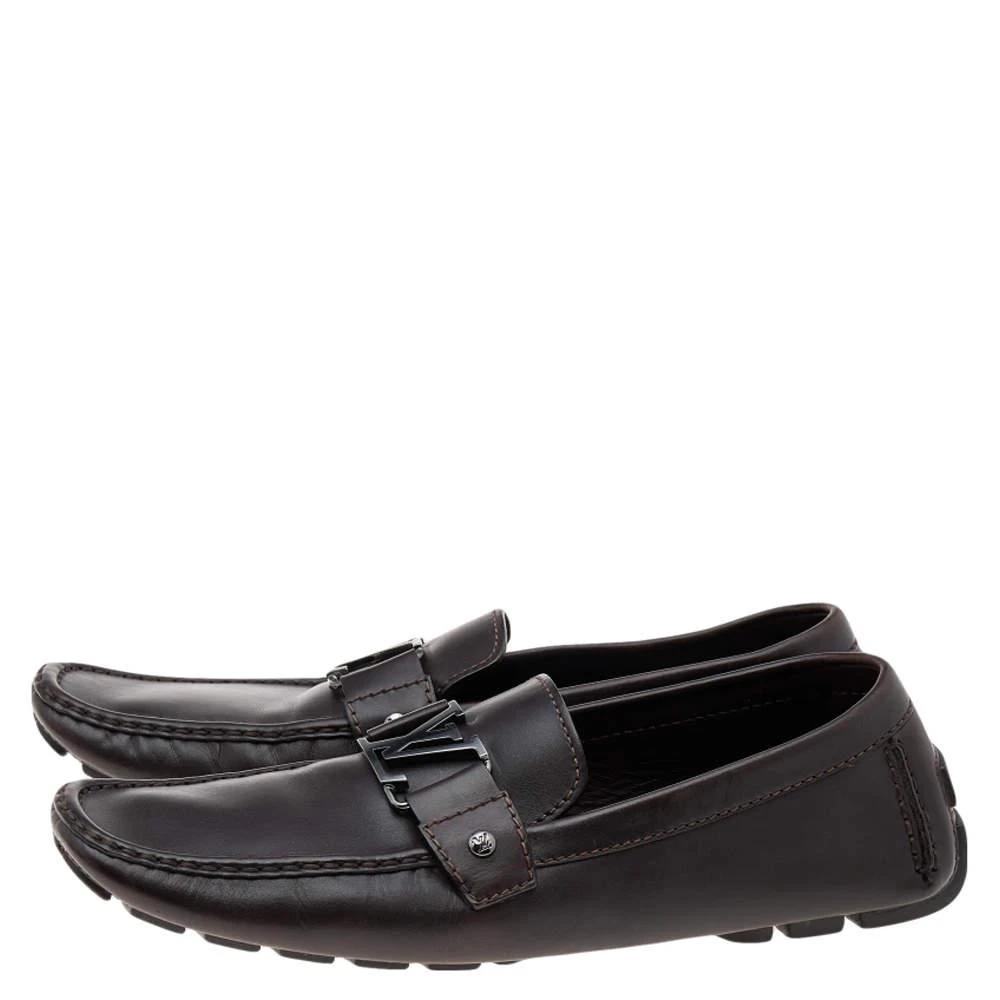商品[二手商品] Louis Vuitton|Louis Vuitton Dark Brown Monte Carlo Loafers Size 44.5,价格¥3387,第4张图片详细描述