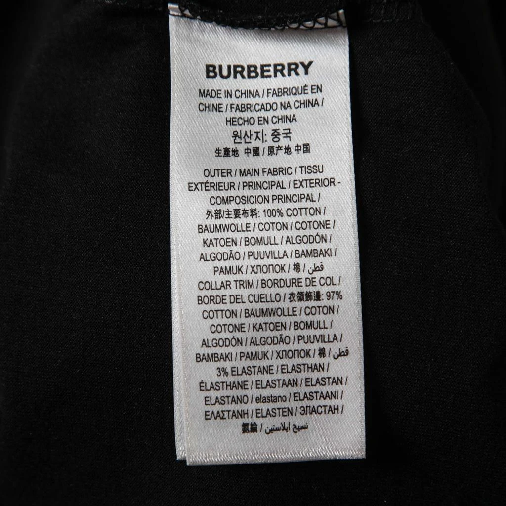 Burberry Black Cotton Logo Appliqued Short Sleeve T-Shirt L 商品