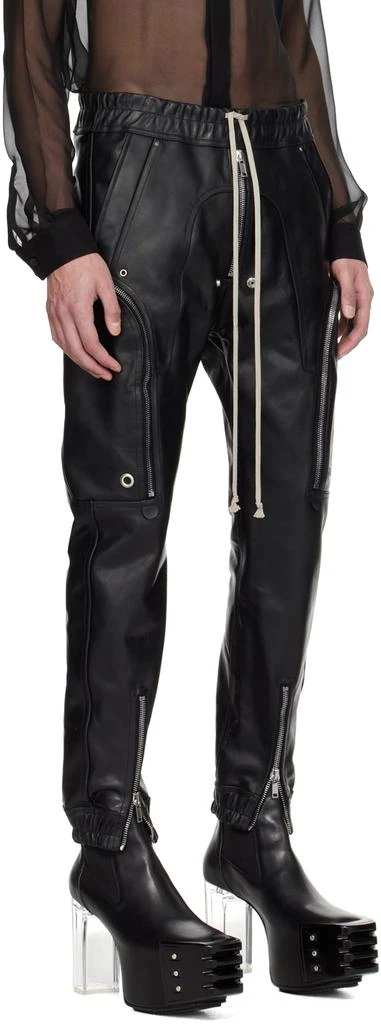 商品Rick Owens|黑色 Bauhaus 皮革工装裤,价格¥24832,第2张图片详细描述