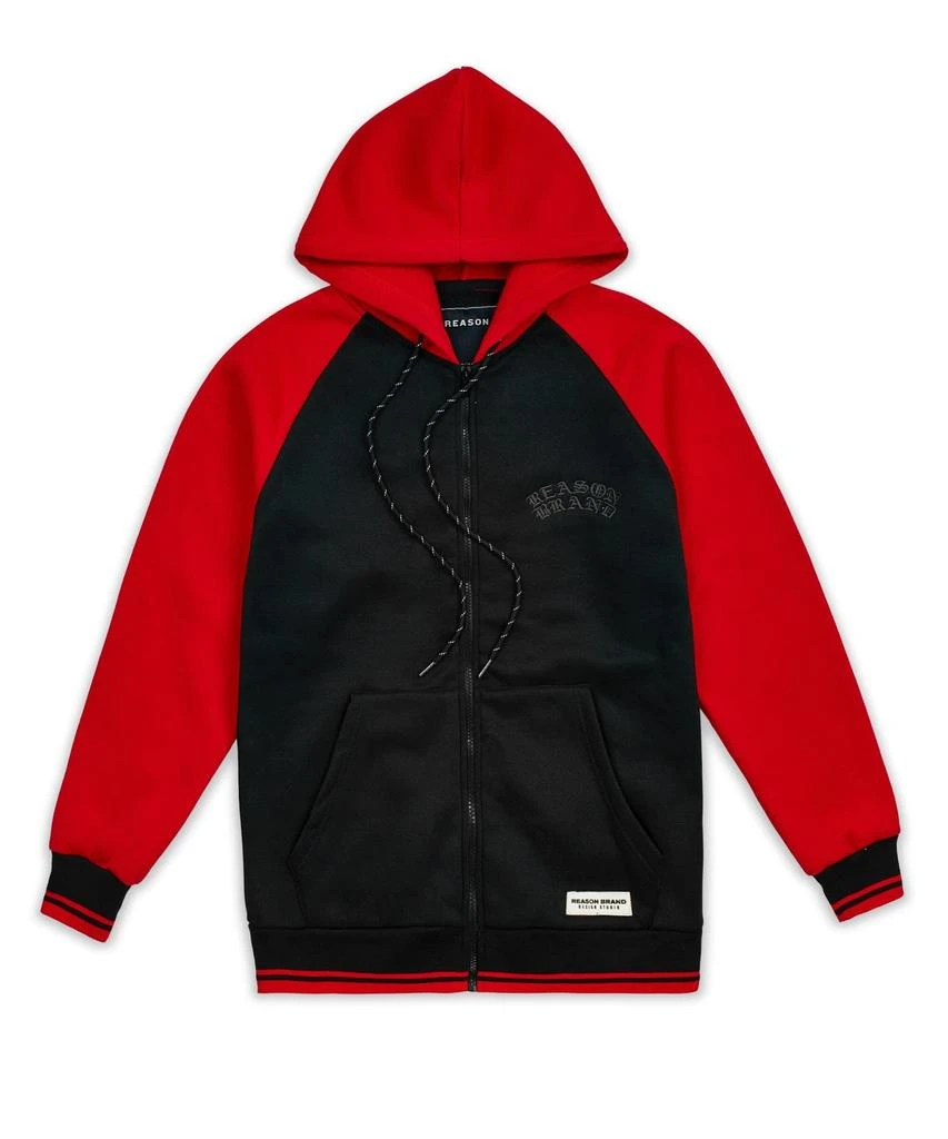 商品Reason Clothing|Nash Color Block Hoodie - Red,价格¥75,第2张图片详细描述