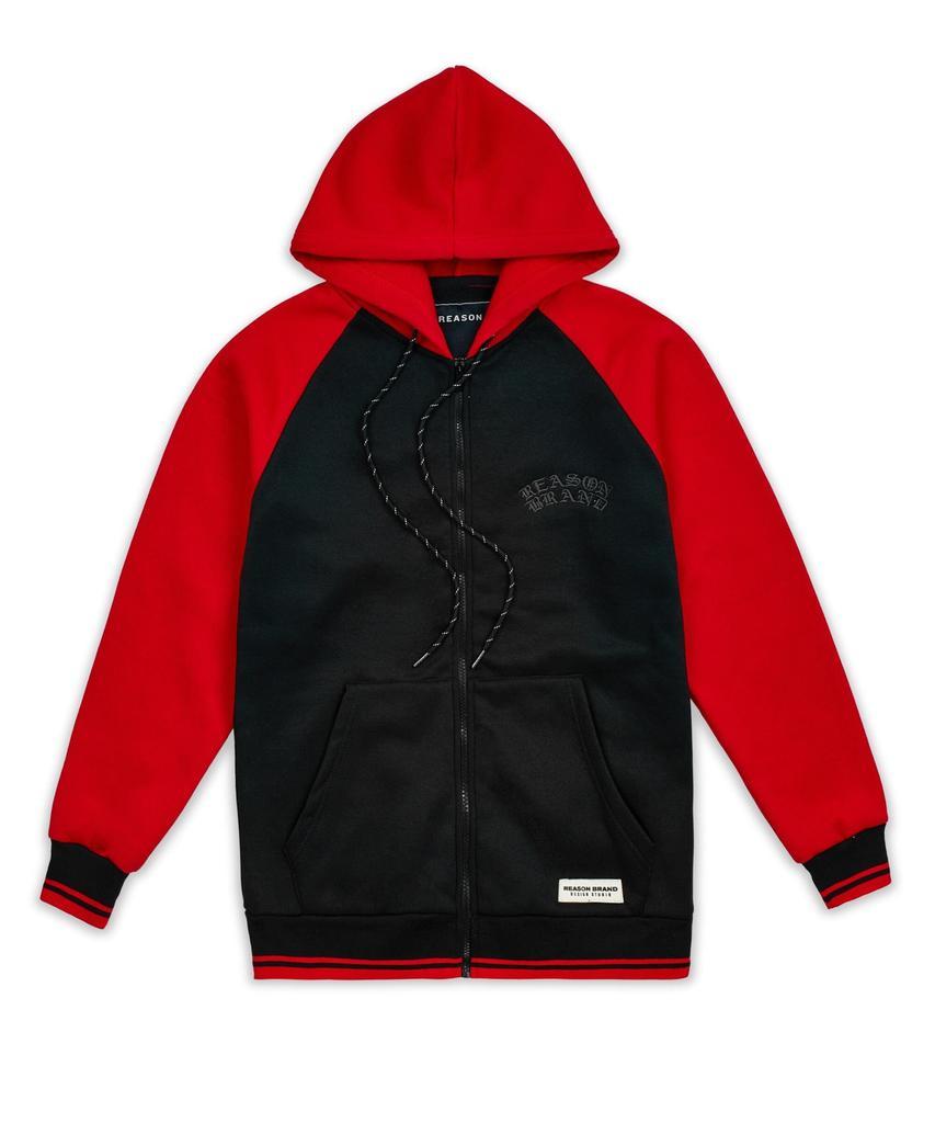 商品Reason Clothing|Basic Nash Color Block Hoodie - Red,价格¥289,第6张图片详细描述