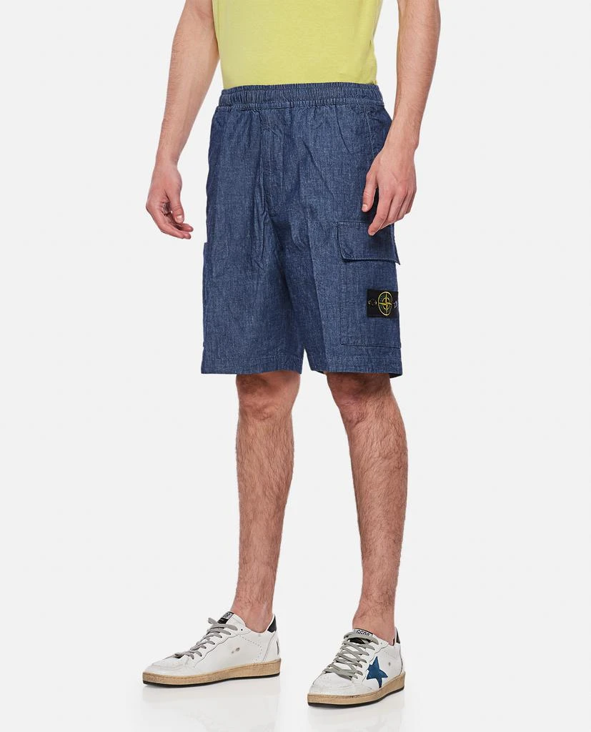 商品Stone Island|Wide Leg Denim Shorts,价格¥1480,第1张图片