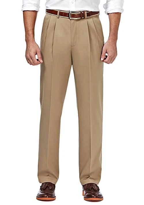 商品Haggar|Premium Stretch No Iron Khaki Classic Fit Hidden Expandable Waistband Pleated Pants,价格¥303,第1张图片详细描述