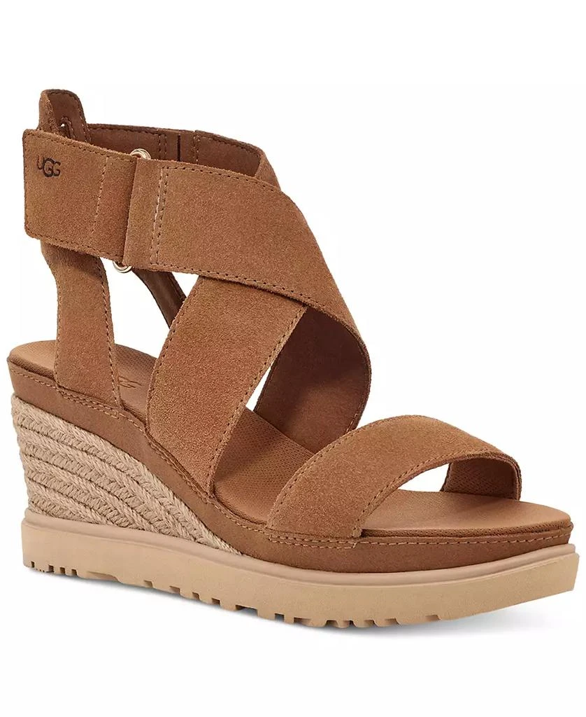 商品UGG|Women's Ileana Ankle-Strap Espadrille Platform Wedge Sandals,价格¥364,第1张图片