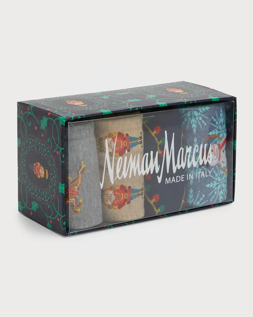 商品Neiman Marcus|Men's 4-Pack Holiday Crew Socks, Boxed Gift Set,价格¥279,第2张图片详细描述