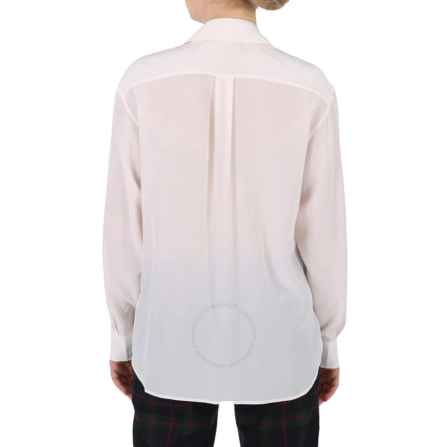 商品Burberry|Ladies Marika Optic White Press Studded Silk Crepe De Chine Shirt,价格¥4825,第3张图片详细描述