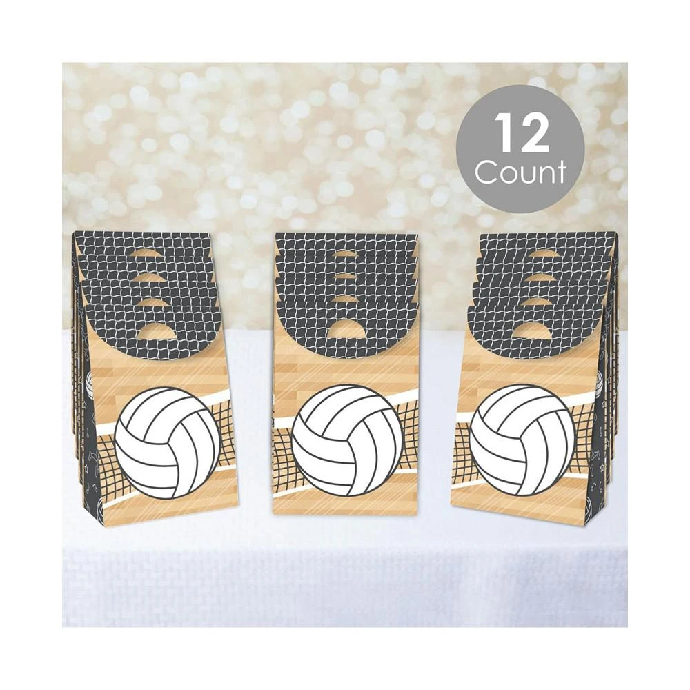 商品Big Dot of Happiness|Bump, Set, Spike - Volleyball - Baby Shower or Birthday Gift Favor Bags - Party Goodie Boxes - Set of 12,价格¥142,第2张图片详细描述