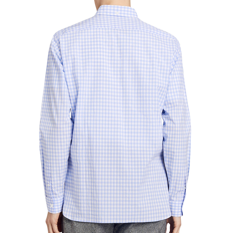 Burberry 博柏利 男士格纹淡蓝色衬衫 4054166商品第4张图片规格展示