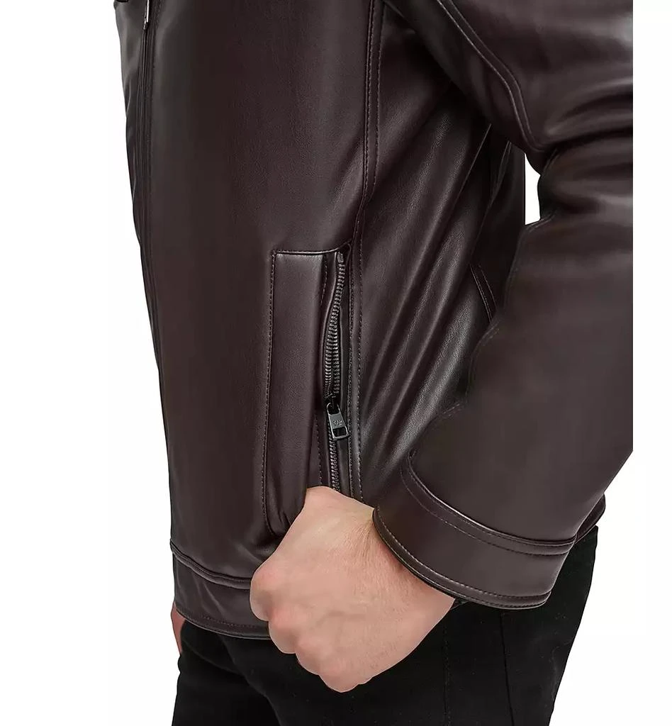 商品Calvin Klein|Men's Faux Leather Moto Jacket, Created for Macy's,价格¥1029,第5张图片详细描述