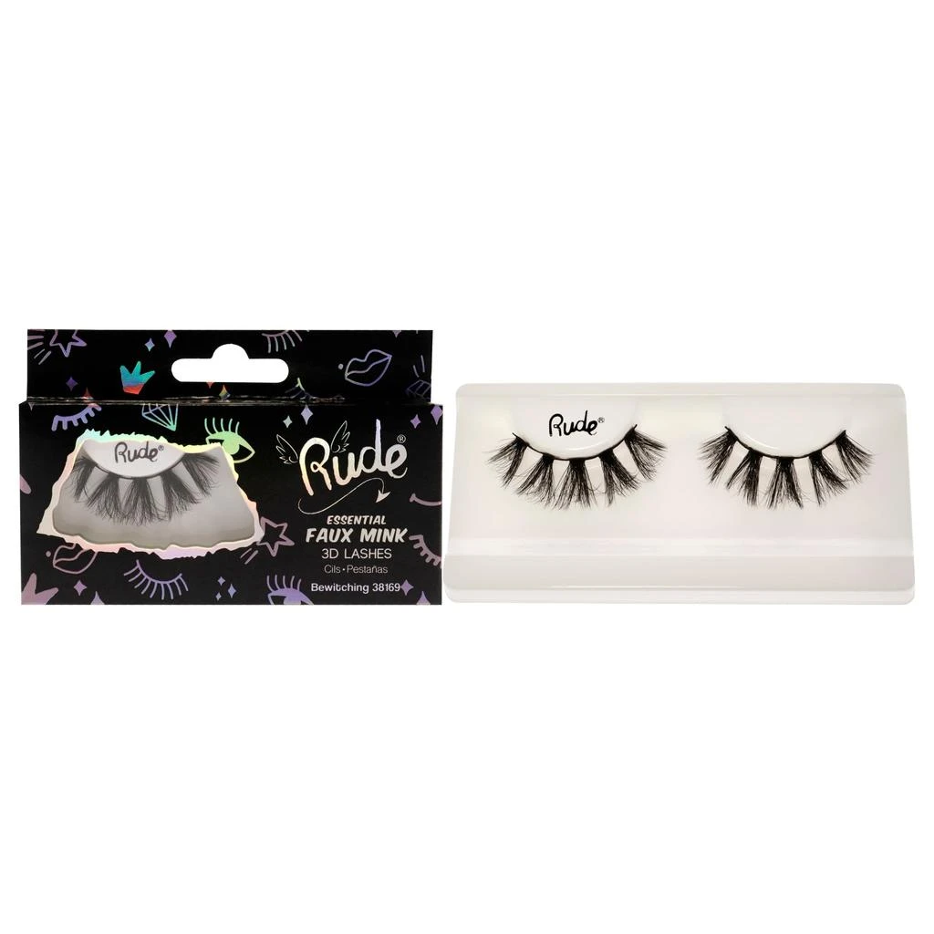 商品Rude Cosmetics|Essential Faux Mink 3D Lashes - Bewitching by Rude Cosmetics for Women - 1 Pc Pair,价格¥68,第4张图片详细描述