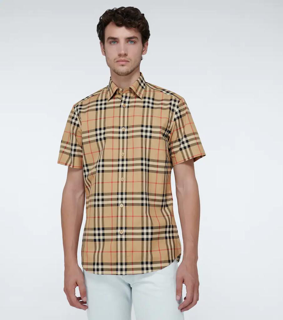 商品Burberry|Caxton格纹短袖衬衫,价格¥4216,第5张图片详细描述