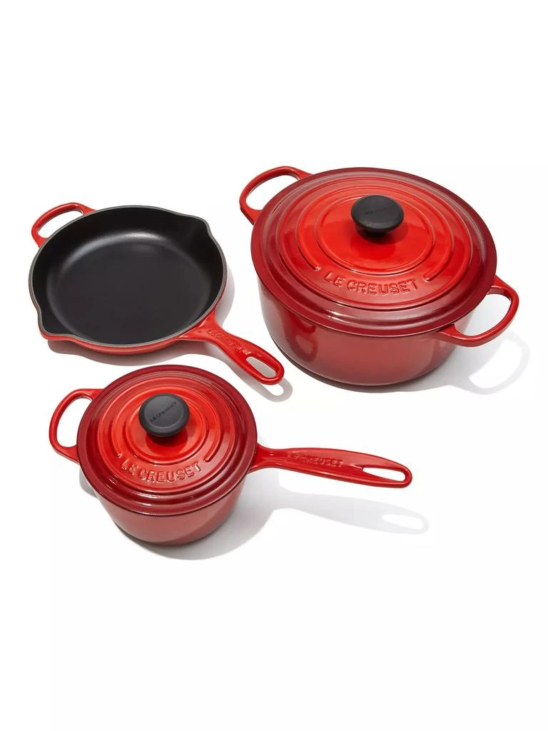 商品Le Creuset|5-Piece Cast Iron Cookware Set,价格¥6118,第2张图片详细描述