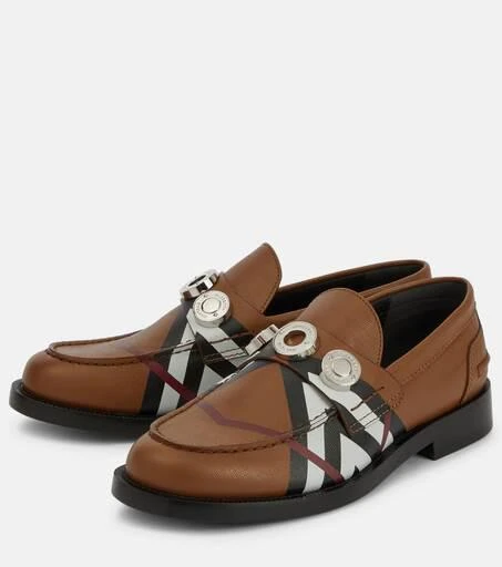 商品Burberry|缀饰皮革乐福鞋,价格¥7761,第3张图片详细描述
