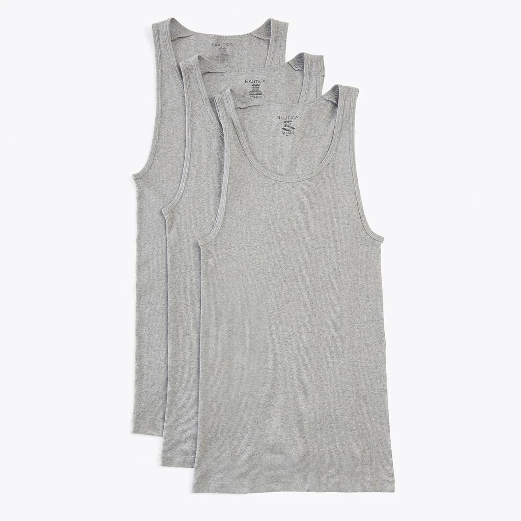 商品Nautica|Mens Ribbed Tanks, 3-Pack,价格¥126,第1张图片详细描述