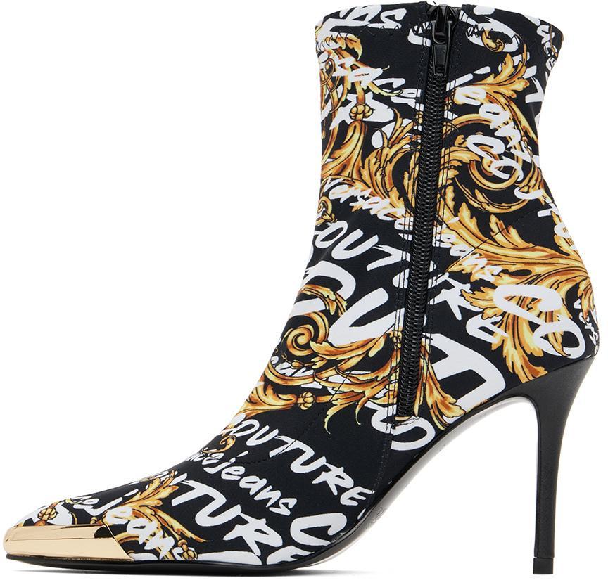 商品Versace|Black Brush Couture Scarlett Boots,价格¥1668,第5张图片详细描述
